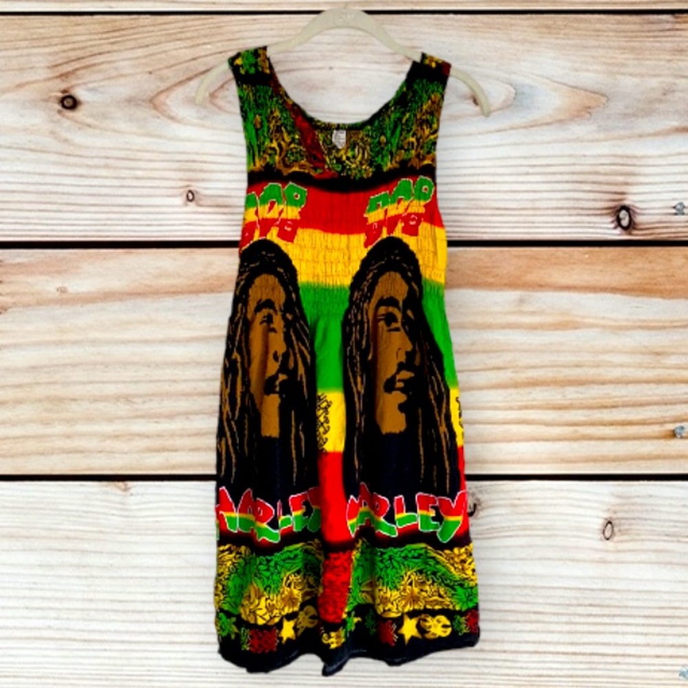 Vintage Marley Smocked Gauze Dress Sz Small
